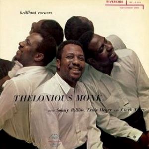 Thelonius Monk - Brilliant Corners by Tandem Coffee Roasters features an album cover with overlapping images of Monk smiling in different directions on a light background, reflecting the lively spirit of tracks like Pannonica.